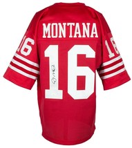 Joe Montana San Francisco Signé Rouge Pro Style Football Jersey JSA - £201.58 GBP