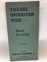 Original Aspironal 16 page booklet-Aspironal Liquid cold remedy-Roosevel... - €217,10 EUR