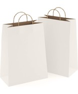 White Kraft Paper Bags with Handles, 5.25 x 3.25 x 8 in. 250 Pack - $139.38