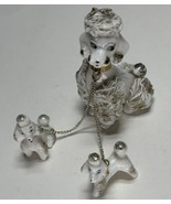 VTG Antique Porcelain Spagette Poodle Dog w/ Puppies Figurine Set Japan ... - €25,28 EUR
