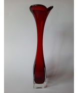 Vintage Murano Glass Vase - 33 cm. 710 gr. # 0376 - $35.00