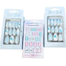 Pretty Woman (2) It’s A Boy 24 Faux Nails 1 Press On No Glue Needed Unic... - $20.00
