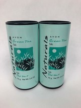 2  x Avon Naturals Green Tea Talc Full Size - 2.6 oz - NEW SEALED - Discontinued - £9.73 GBP