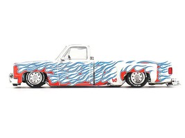 Chevrolet Silverado Dually Pickup Truck &quot;On Fire V2&quot; White Metallic with... - $74.49