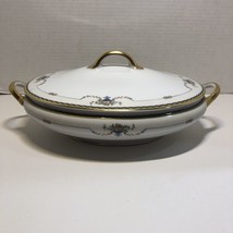 Oval Covered Serving Dish Bowl Noritake Rosemary 1920&#39;s Floral Urn 12&quot; H... - £23.48 GBP