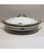 Oval Covered Serving Dish Bowl Noritake Rosemary 1920&#39;s Floral Urn 12&quot; H... - £23.36 GBP