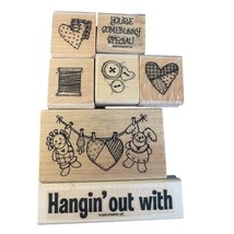 Hangin Out with Bunny Rubber Stamp Set - £7.13 GBP