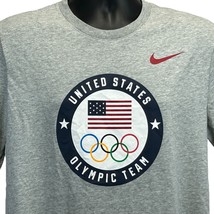 United States Olympic Team T Shirt Medium Team USA Patriotic Nike Tee Mens Gray - £21.96 GBP