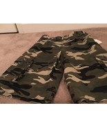 Faded Glory Boys Cargo Shorts Zip &amp; Button Pockets Size 18 Camouflage - $33.95