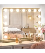 Keonjinn Gold Vanity Mirror with Lights, 15 Replaceable Bulbs Hollywood ... - €154,03 EUR