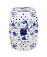 Safavieh Cloud 9 Koi Ceramic Decorative Garden Stool, Blue, Medium - $146.99