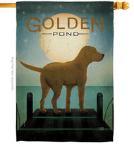 Golden Pond House Flag Dog 28 X40 Double-Sided Banner - £29.11 GBP