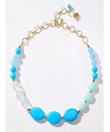 Ann Taylor LOFT Turquoise Splash Mixed Stone Beaded Statement Necklace NEW - £12.61 GBP
