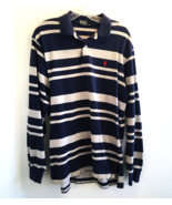 Vtg 90s Polo Ralph Lauren Horizontal Stripes Long Sleeve Polo Made In US... - $33.20