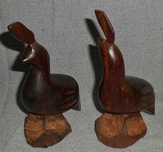 Pair IRONWOOD Carved Wood QUAILS Nice!!! - $602.88 MXN