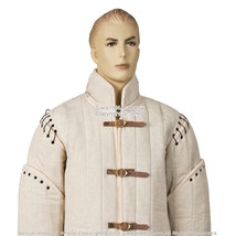 Ecru Gambeson Type I Wool Felt Medieval Padded Armor Coat SCA WMA Jacket - $79.98