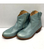 MIZ MOOZ    LEATHER WESTERN BOOTIES  SIDE ZIPPER  AQUA  37EU / 7US NEW #... - €52,03 EUR