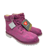 Timberland Kid’s 6" Premium Waterproof Boots A174B Magenta-Floral Size 7M - $78.37