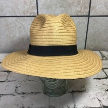 Four Buttons Straw Hat Womens One Size Wide Brim Panama San Diego Hat Co - $24.74