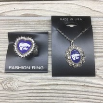 Kansas State Wildcats Fashion Ring Necklace Charm Jewelry Bling Lot - £7.81 GBP