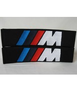 2 pieces (1 PAIR) BMW M Embroidery Seat Belt Cover Pads (Black pads) - $24.60 CAD