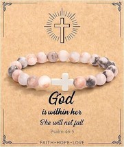 Christian Gifts for Women, Graduation Gifts Baptism Religious Cross Bracelet - £14.88 GBP