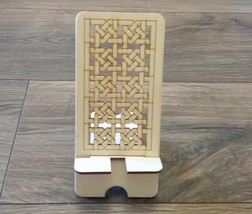 Endless Knot Phone Stand, Wooden Mobile Phone Stand, Hands Free Phone Stand - £28.95 GBP