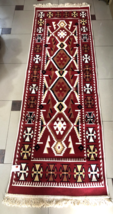 NEW ALBANIA KOSOVA ARTISAN KILIM CARPET RUG-MULTICOLOR DESIGN RUG-60 CM ... - £44.75 GBP