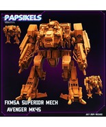 3D Printed Papsikels Fkmsa Superior Mech Avenger Mk45 July 2024 Cyberpun... - $518.35 MXN+