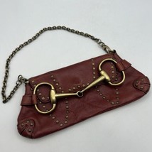 Small Wilsons Leather Pelle Studio Purse Clutch Brown Leather Horse Bit Western - $74.79