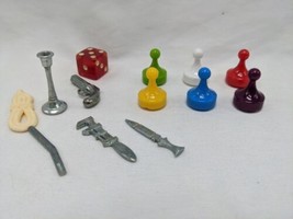Lot Of (12) Clue Board Game Replacement Weapon And Player Pawns - £17.40 GBP
