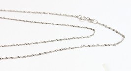 solid 14k white  gold Singapore twist  necklace chain 16&quot; 18&quot; 20&quot; US Seller - £54.17 GBP
