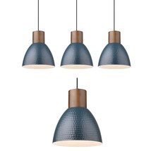 6.8 Rubber Wood Vintage Hammered Metal Pendant Lights &amp;10.2&quot; Industrial Hammered - $305.99