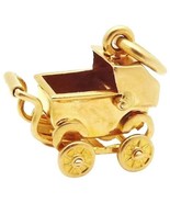 Vintage Art Deco Era Movable Baby Carriage Charm Eckfeldt &amp; Ackley 1930s - $249.00