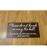 Baby sleeping sign for front door - Please do not knock or ring the bell - $20.58 CAD