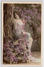 RPPC Carmen De Villers As Woodland Nymph Actress Model 1900s RPPC Postca... - $39.95