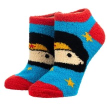 Wonder Woman Fuzzy Chenille Ankle Socks 1-Pair DC Comics Licensed NEW - £6.76 GBP