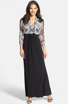 Alex Evenings Embroidered Bodice Gown with Jacket SZ 8 Black - £94.72 GBP