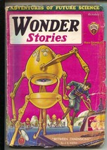 Wonder Stories 10/1931-Robots on cover by Frank R. Paul-early sci-fi pulp-G/VG - $150.35