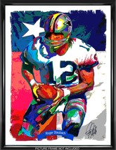 Roger Staubach Dallas Cowboys Football Sports Poster Print Wall Art 18x24 - £21.33 GBP