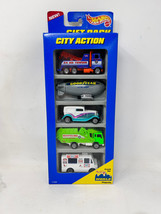 Vintage 1996 HOT WHEELS City Action 5 Vehicle Gift Pack Factory Sealed - $14.20
