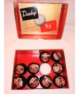 Dunlop 65 Golf Balls Box Vintage 9 Sealed 1 Open Red Black Gold Ireland HTF - £83.35 GBP
