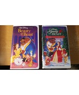 *BLACK DIAMOND* Disney Beauty and the Beast and Enchanted Christmas 2 VH... - £118.17 GBP