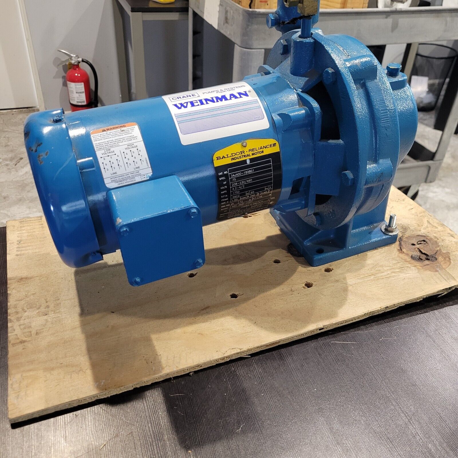 CRANE WEINMAN CENTRIFUGAL PUMP 4AEV 4AEV-7P54 3/4 HP 1750 RPM NEW USA RA... - $2,870.01