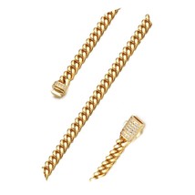 Jewelry Mens Heavy Miami Cuban Link Chain Necklace Steel - £50.04 GBP