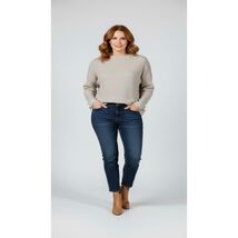 Women Sweater Unbranded Women Ribbed Knit Crew Neck Long Sleeve Sweater ... - $13.86