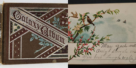 1883 Antique Autograph Album Little Oaks Va Mollie B Tuck Litho Art Genealogy - £98.65 GBP