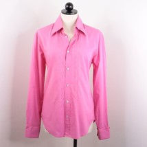 Moschino Women&#39;s L Pink Embroidered Cotton Western Style Fitted Button-Up Shirt - $48.00