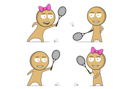 Badminton clipart, Sport clipart, Game clipart, Characters clipart, Cart... - £2.79 GBP