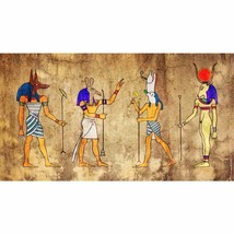 Ancient Egyptian Art Lithophane Lanterns X 3 LED Pottery Style Recreations - £58.01 GBP